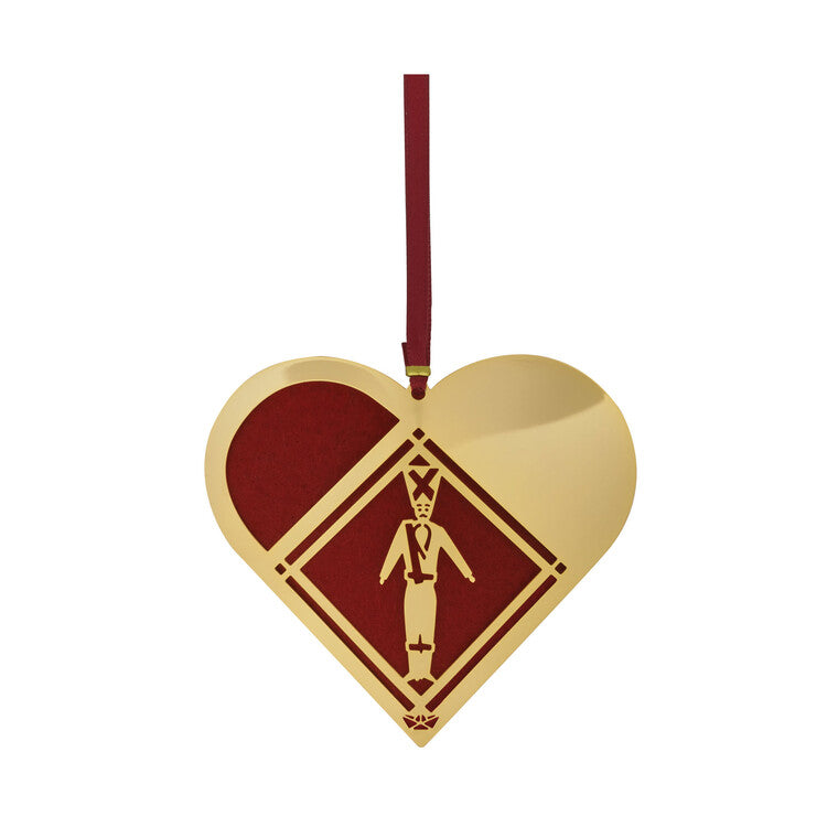 Julehjerte Soldat forgyldt